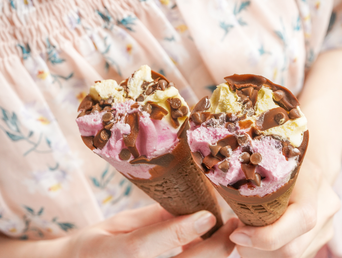 [全聯美食]Bulla冰淇淋-繽紛一夏~超好吃雙色甜筒!澳洲百年冰淇淋品牌~甜筒脆到沒朋友 @美食好芃友