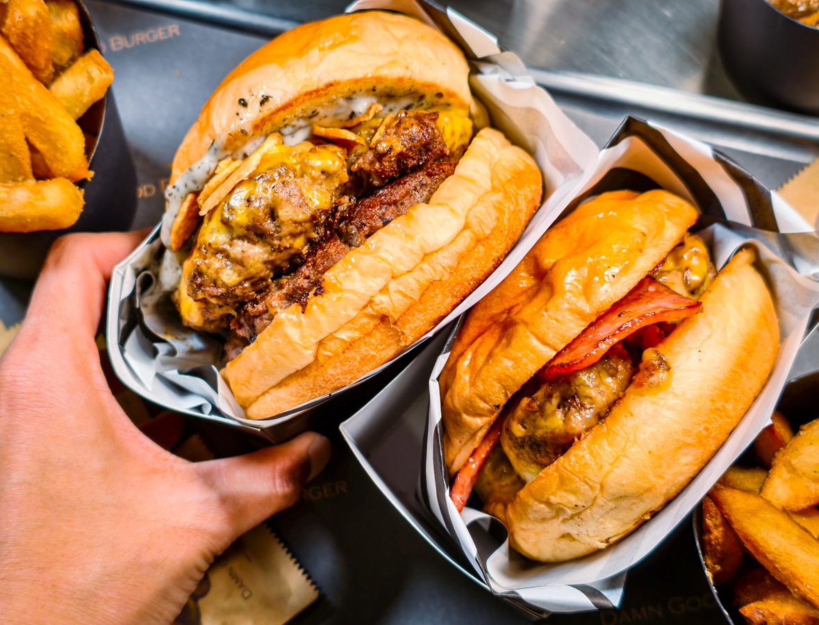 [高雄]Damn Good Burger -越晚人越多!真愛碼頭最美高雄宵夜漢堡店~大爆肉汁的漢堡太銷魂 @美食好芃友