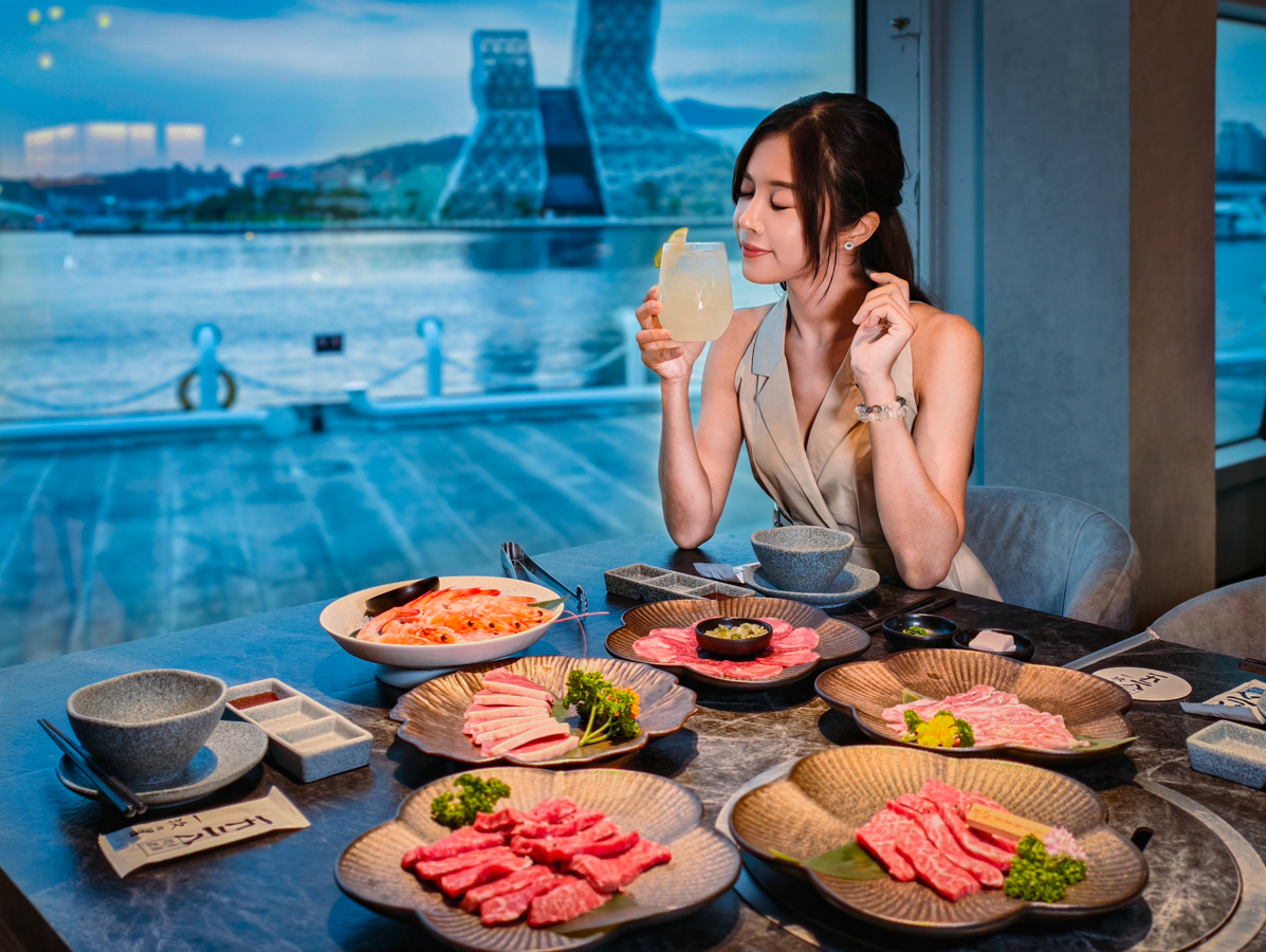 [高雄]1928燒肉總鋪高流海洋店-高流旁最美港景高雄燒肉餐廳!燒肉、壽司、日料統統吃得到 @美食好芃友（芃芃）