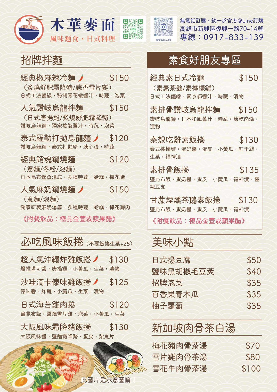 [高雄]木華麥面復興店-公司團體超愛訂的全新高雄便當!日式飯捲、拌麵、炒烏龍~爽口又好吃的午餐提案 @美食好芃友（芃芃）