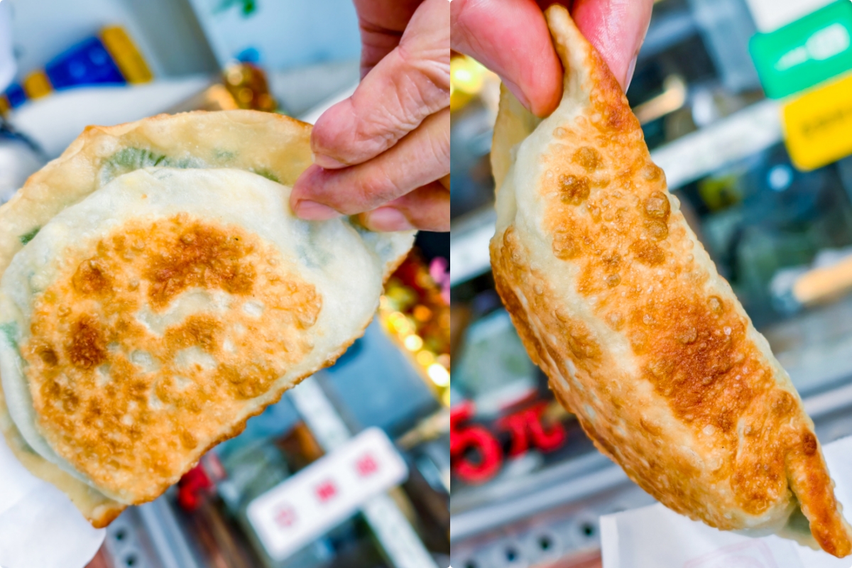 [高雄]無名排隊美食蔥抓餅-果貿社區隱藏版!超大顆爆汁豬肉餡餅、超厚韭菜盒 @美食好芃友（芃芃）