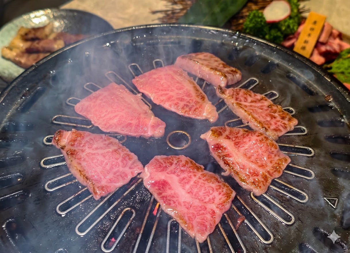 [高雄美食]湛燃燒肉-高雄火車站前人氣高雄燒肉店!超值吃和牛2588雙饗和牛豚肉雙人餐 @美食好芃友（芃芃）