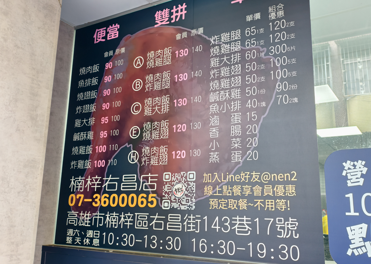 [高雄]嫩嫩燒肉飯右昌店-台積電最常吃高雄便當店!滷雞腿雙拼燒肉飯130也太划算! @美食好芃友（芃芃）