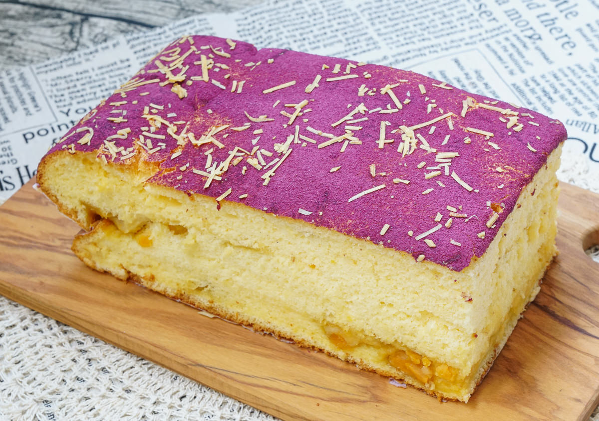[高雄古早味蛋糕]法朗西斯烘培坊-超美紫薯地瓜古早味蛋糕~創意口味真材實料 @美食好芃友